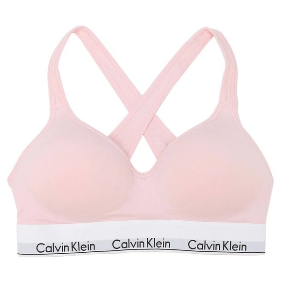 Calvin Klein Modern Cotton Padded Bralette w/ Molded Cups, Pink, Size S - Picture 1 of 7